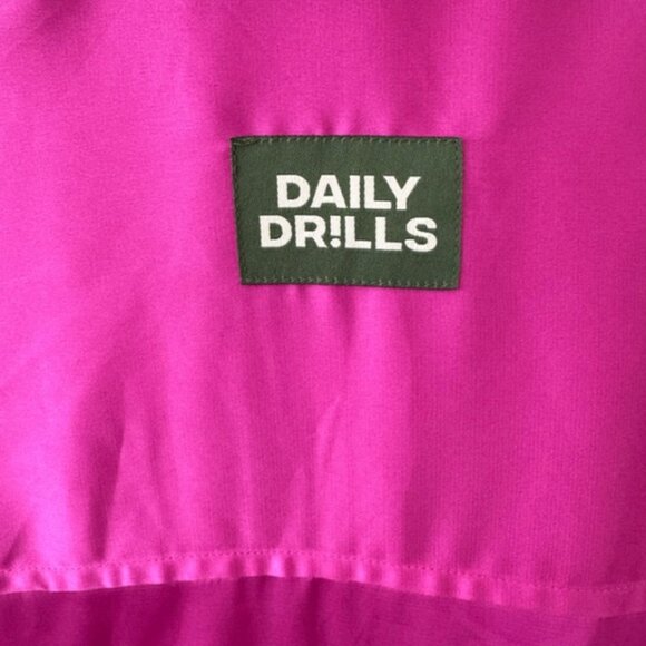 Daily Drills Pink Silky Button Down - NWOT - Picture 4 of 5